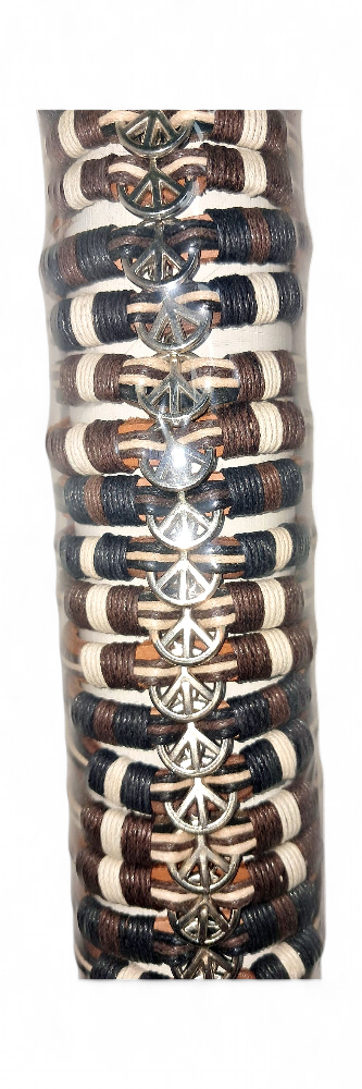 [23019] Bracelet Leather M+Peace