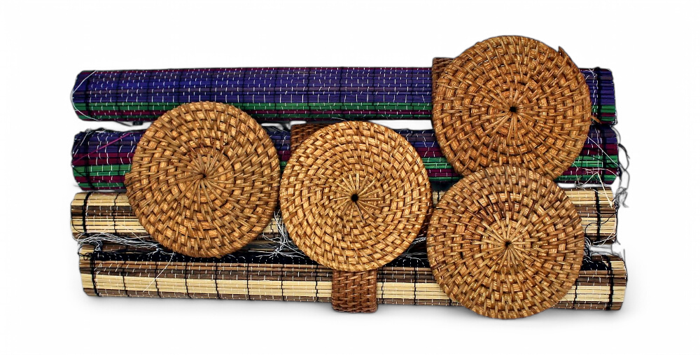 [36026] S/4 Set Table Napking & Coaste