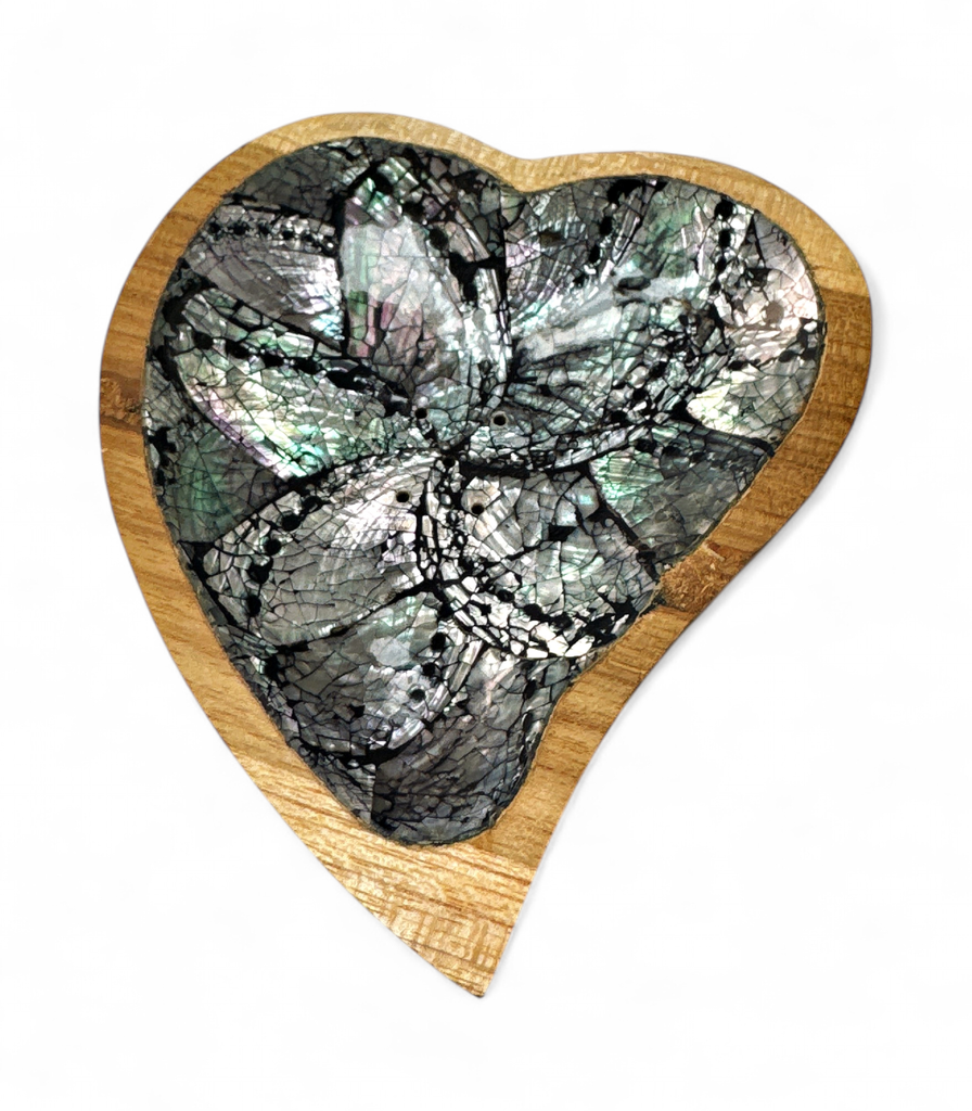Porte Savon Coeur Abalone