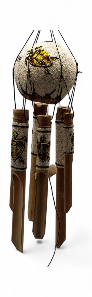 [47033] Carillon Bambou 30 Cm Sable Tête Sable Boule