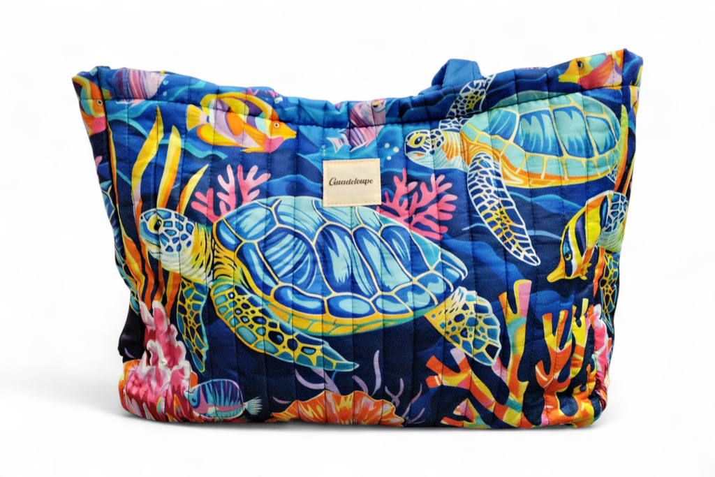 Sac Molletonné Tortue et coraux 