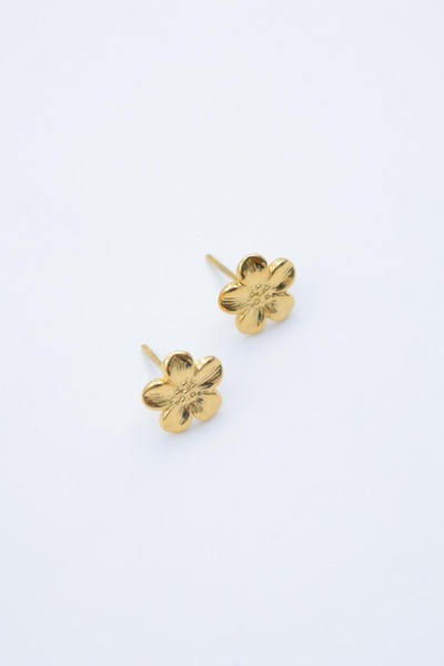 Boucle D'oreille inoxydable puce Hibiscus