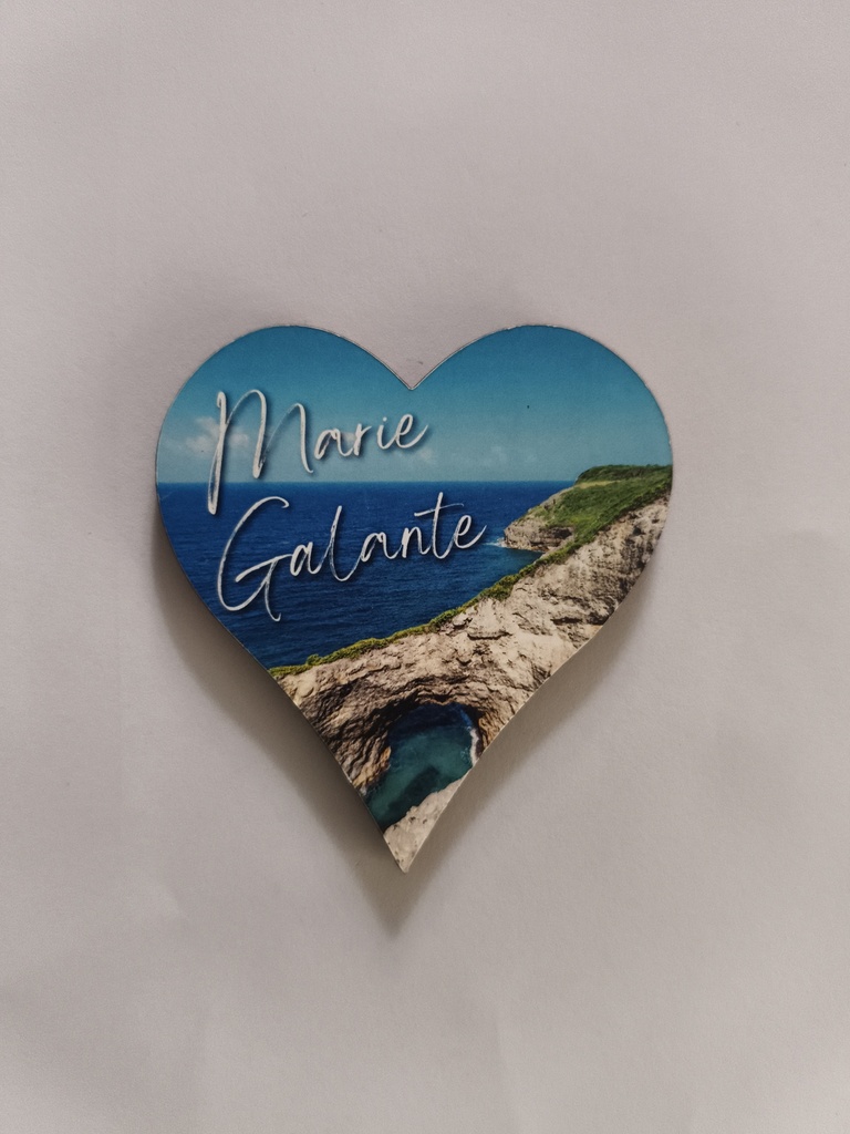 Magnet MDF Cœur - Gueule Grand Gouffre, Marie-Galante