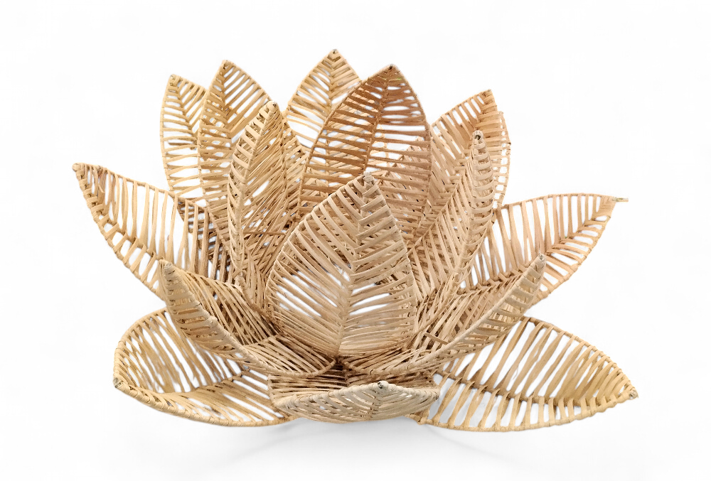 Abat-jours forme fleur beige