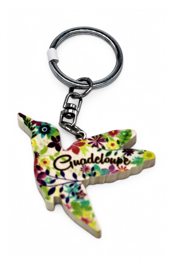 Porte-Clé Bois Colibri Tropical