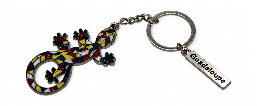 Porte-Clé Métal Lézard Multicolore