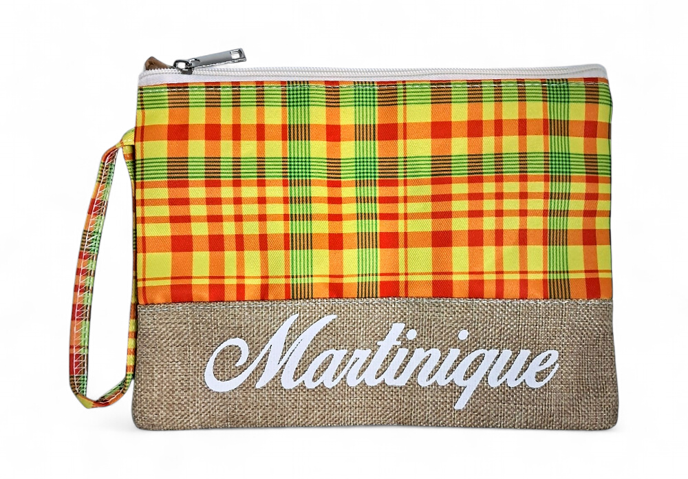 Pochette Jute Et Madras