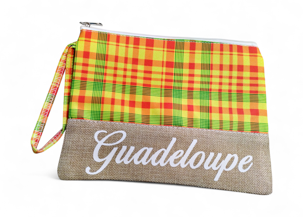 [18047] Pochette Jute Et Madras