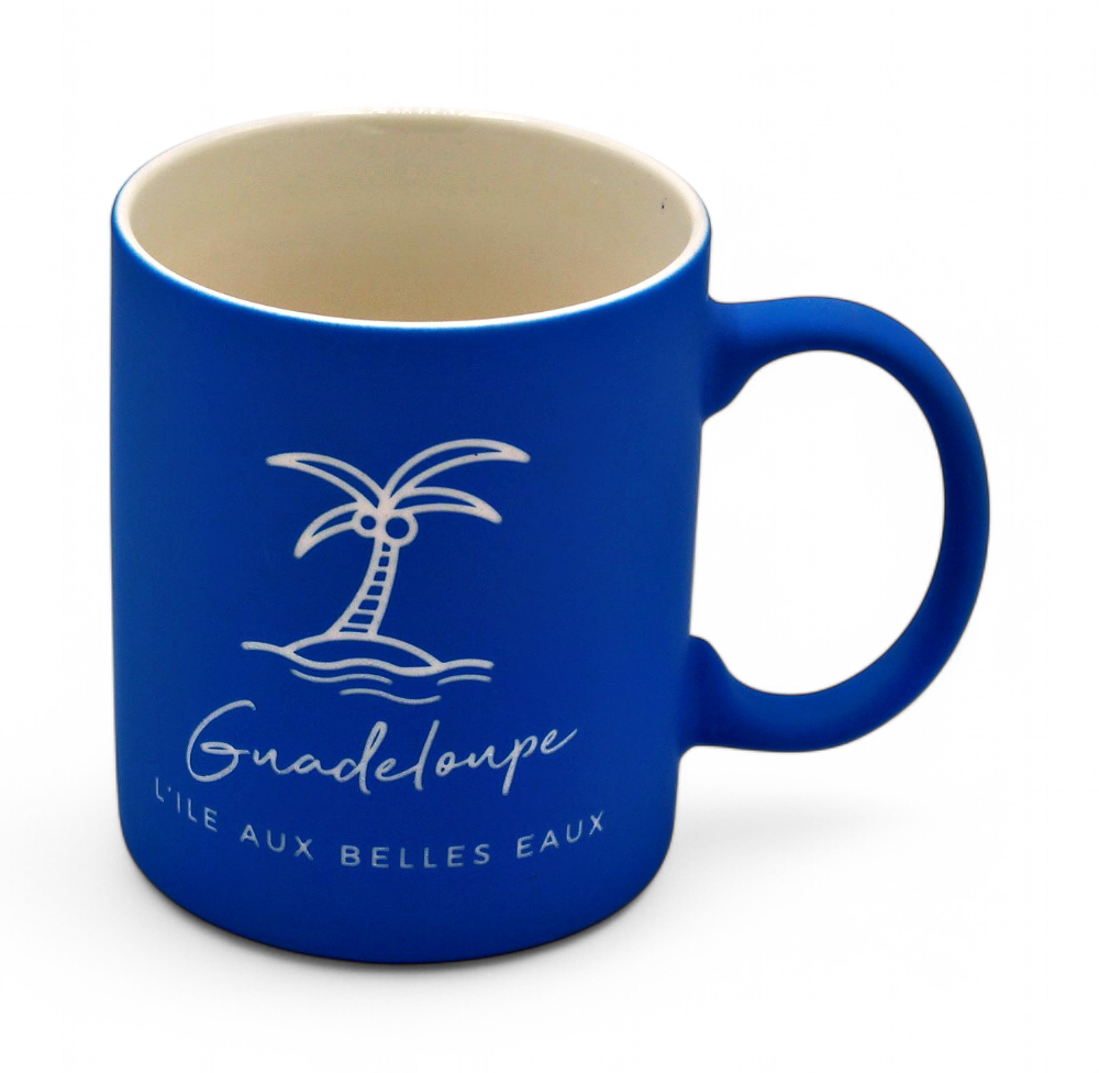 Mug Soft Touch Bleu Palmier