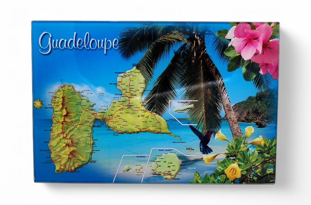 Planche à découper en verre - Carte
