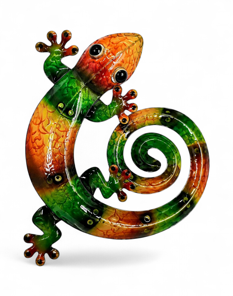 [45043] Applique Gecko Metal 30 Cm