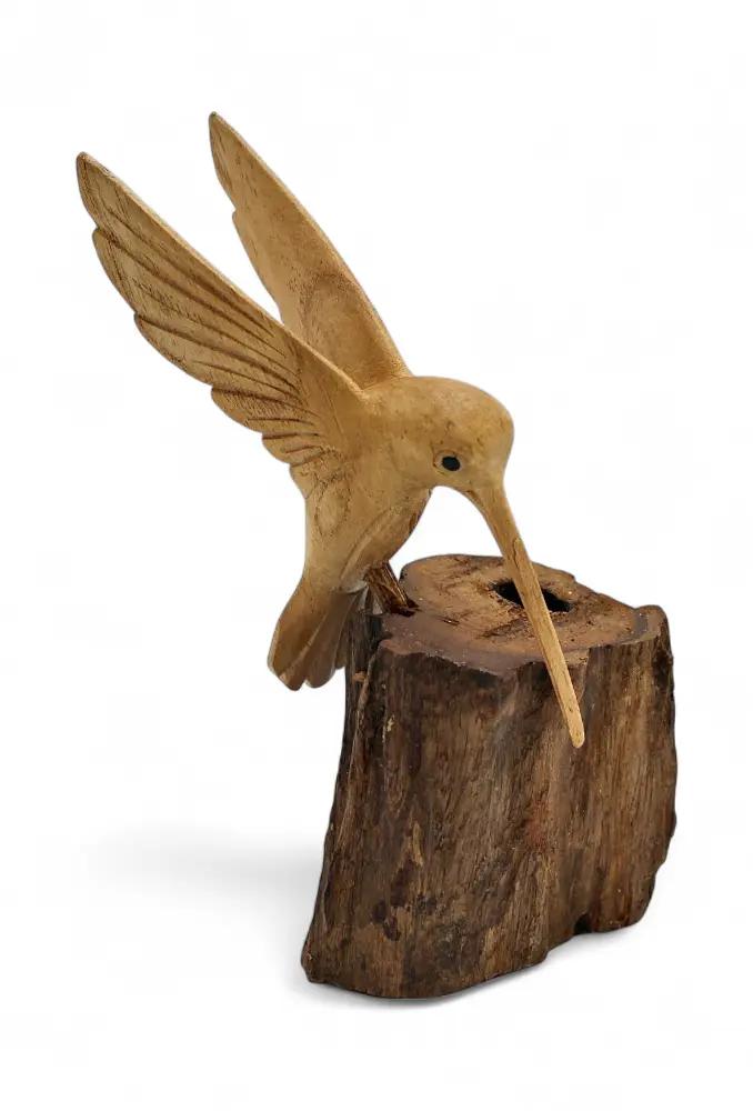 Sculpture Colibri Sur Parasite