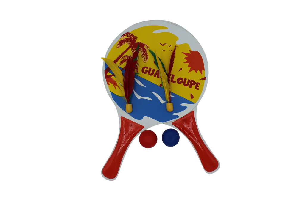Raquettes De Plage île+cocotier