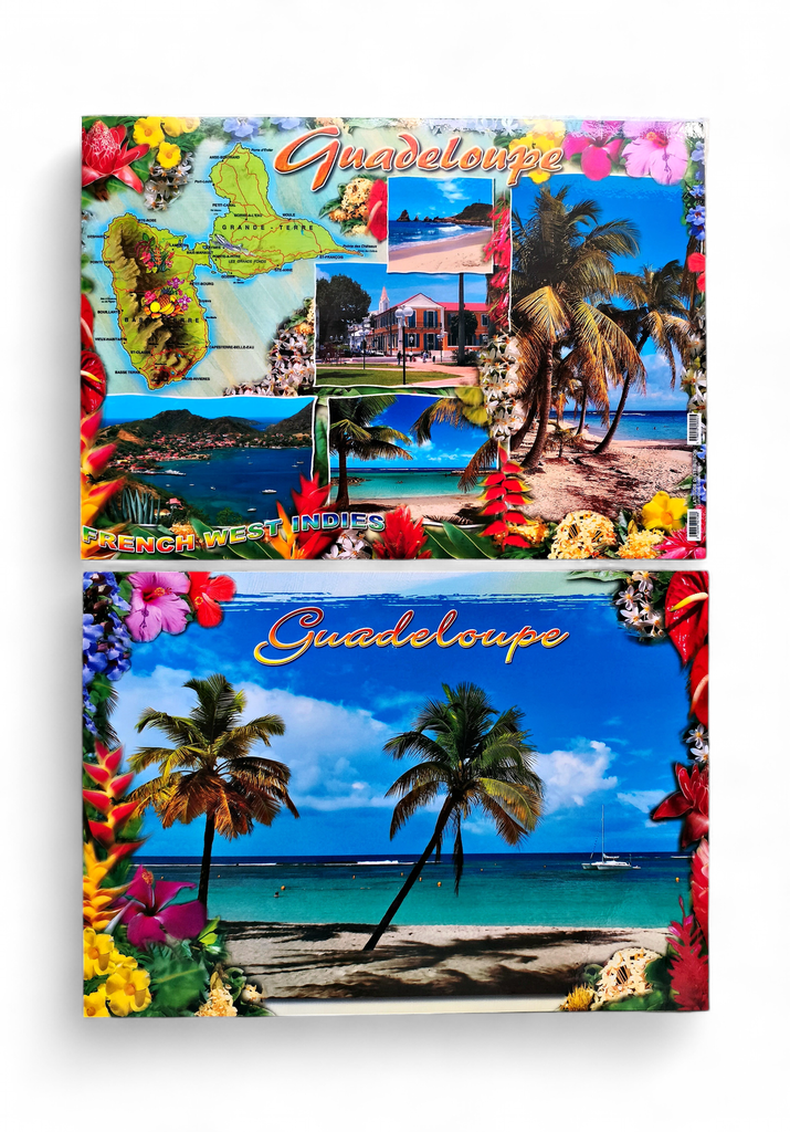 Set de Table GP Plage Cocotier Bateau / Carte + 5 Photos STG50