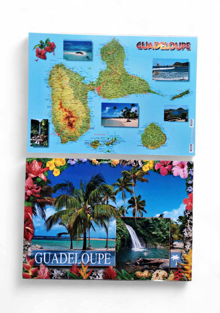 Set de Table GP Carte De Guadeloupe / Cocotiers + Cascade STG53