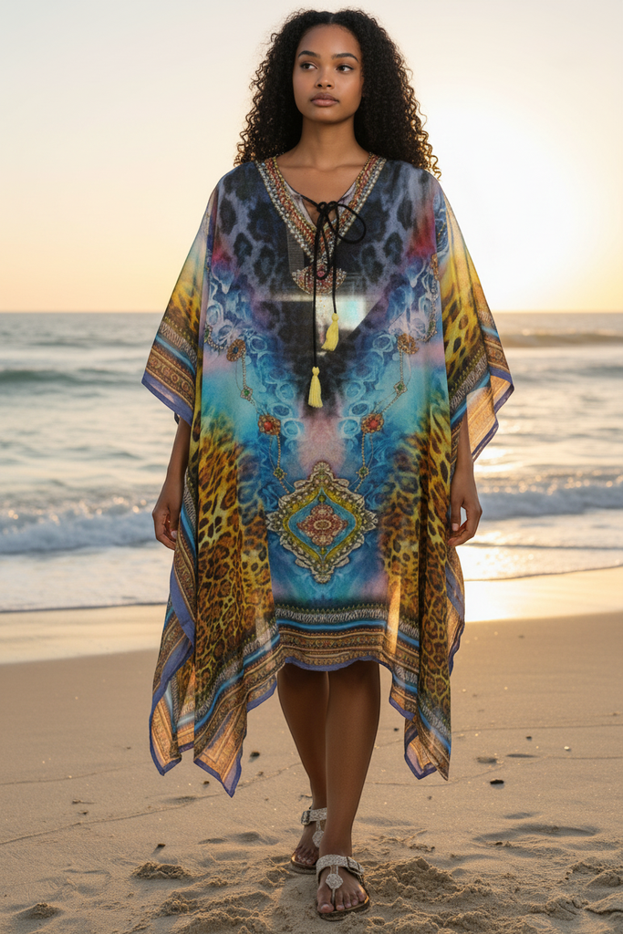 Kaftan Short Digital Shiffon