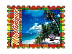 Magnet Bois Timbre Madras Plage Des Salines MQ