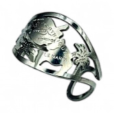 Bague Métal Carte Couleur Argent