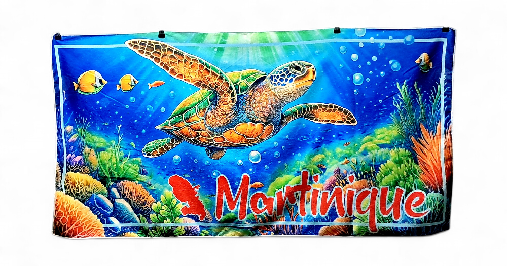 [75031] Serviette micro Fibre 250g Tortue 140x70cm