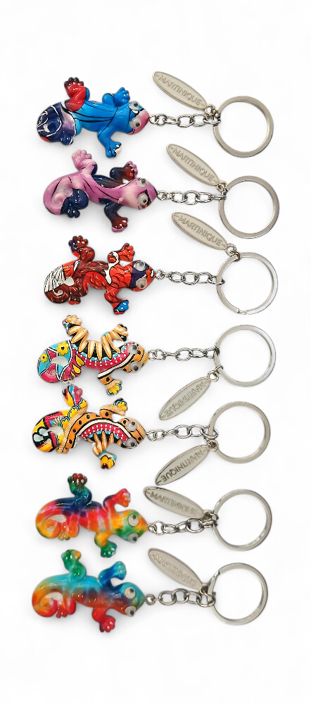 Porte-Clé Résine Lézard mix visuels Breloque