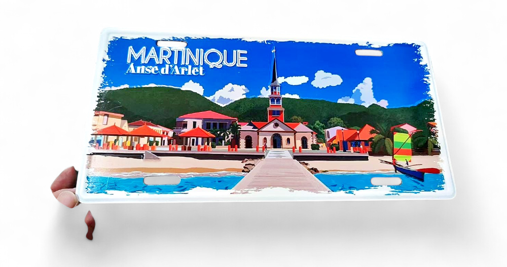 Plaque 15X30 Eglise Anse d'Arlet MQ