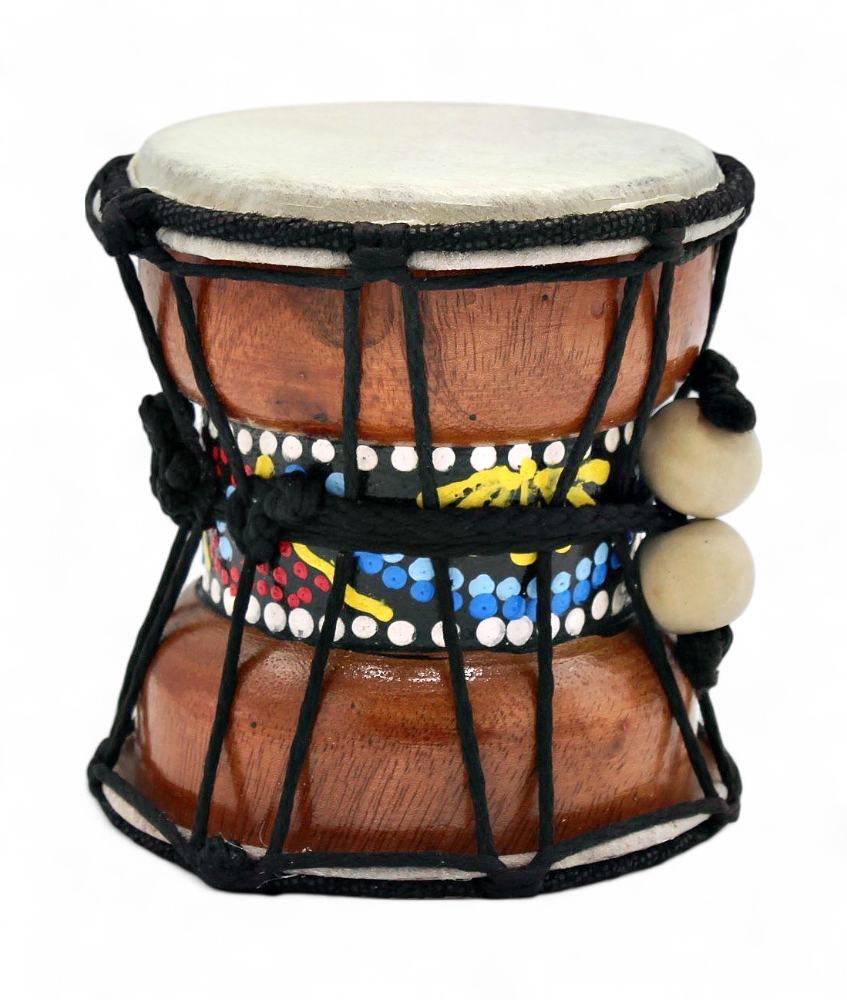 Double tambourin peint 