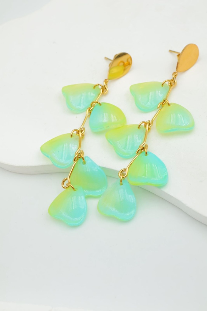 Boucle D'oreille inoxydable écaille multicolore