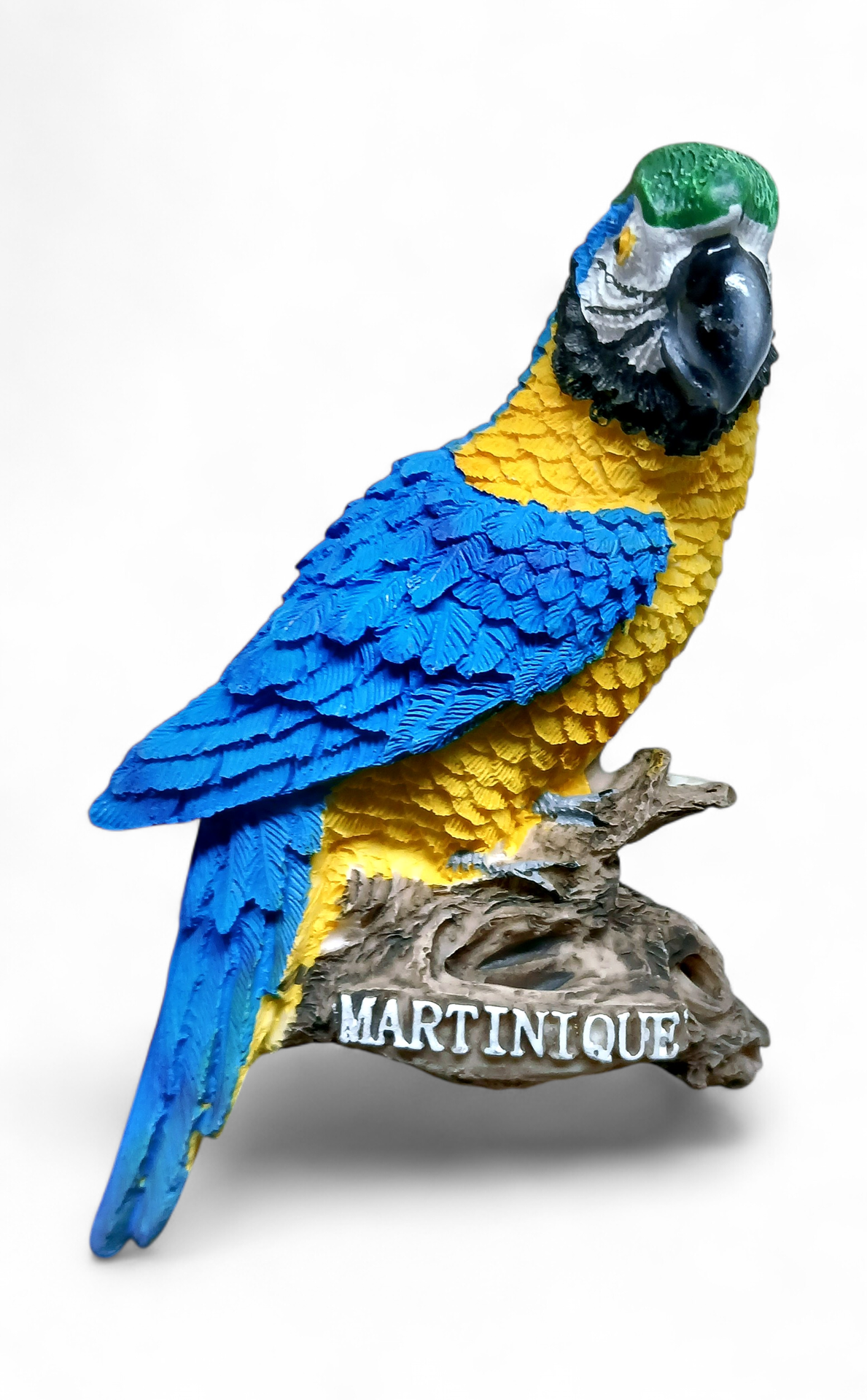 [15286] Magnet Résine Perroquet Bleu et jaune
