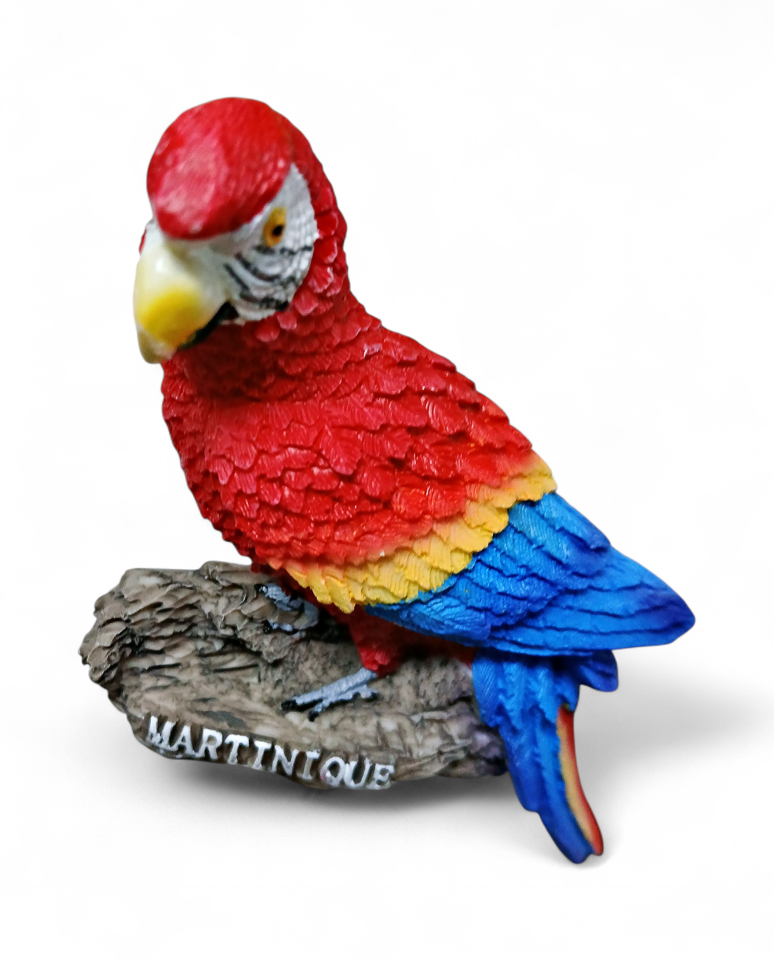 [15287] Magnet Résine Perroquet Rouge et jaune