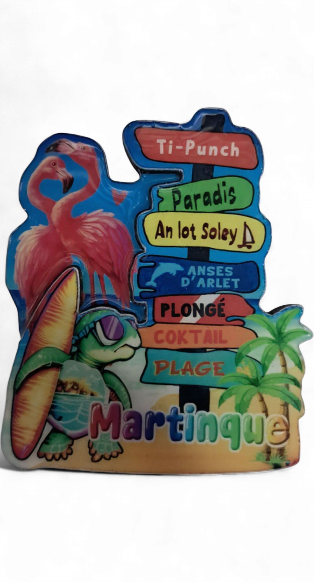 [15322] Magnet MDF - Panneaux de directions tortue et flammant