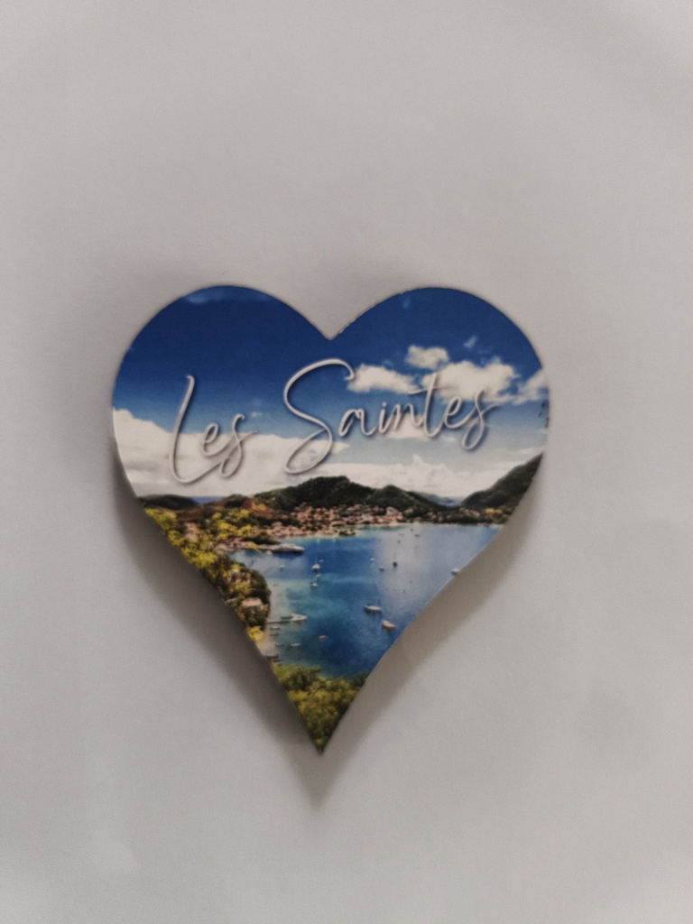 Magnet MDF Cœur - La baie des saintes
