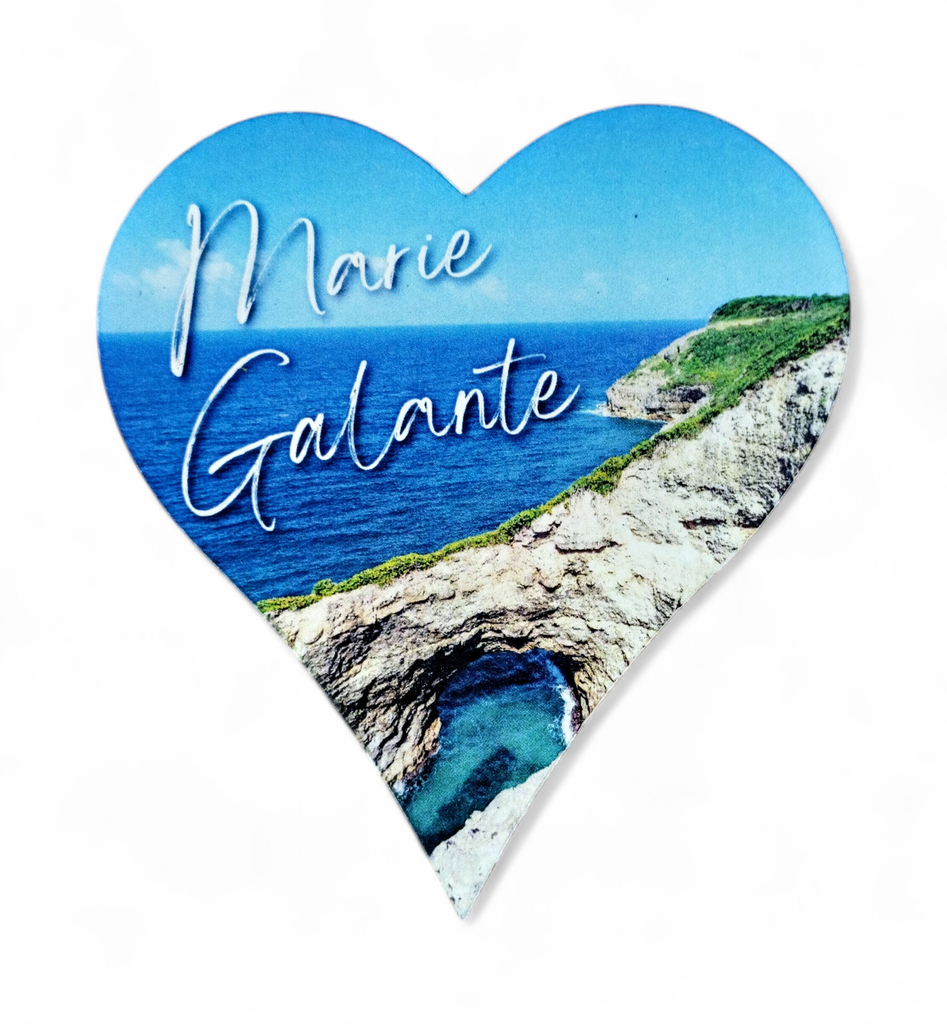 Magnet MDF Cœur - Gueule Grand Gouffre, Marie-Galante