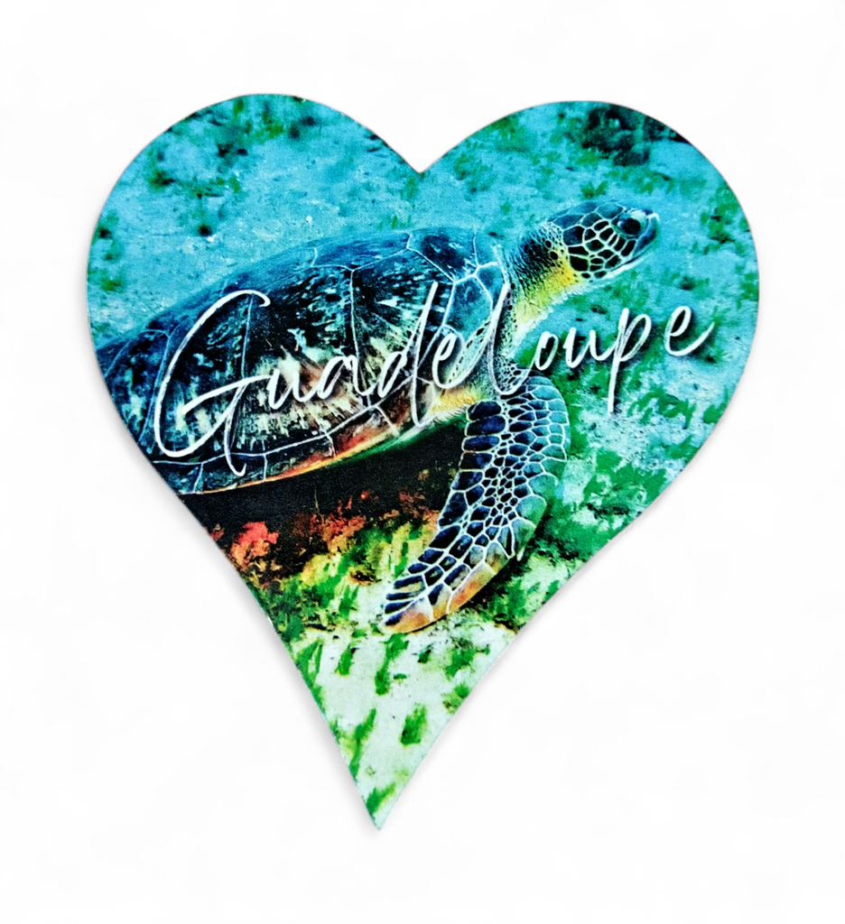 Magnet MDF Cœur - Tortue