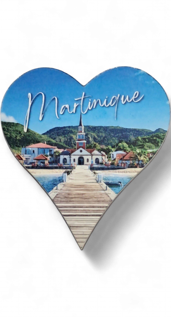 Magnet MDF Cœur - l'église des Anses d'Artlet MQ