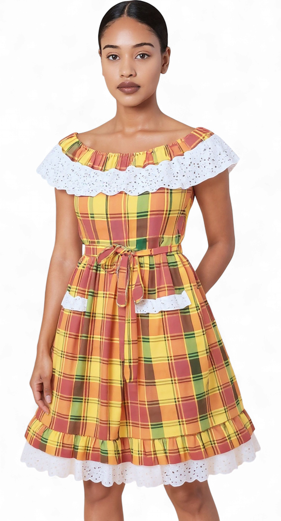 Robe enfant Guavaberry - Madras 10-16 ans Rima