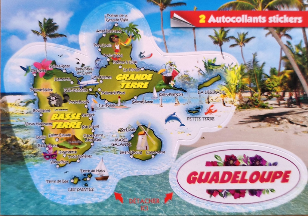 Cp 10x15 GP 971 Sticker Carte + Ecriture