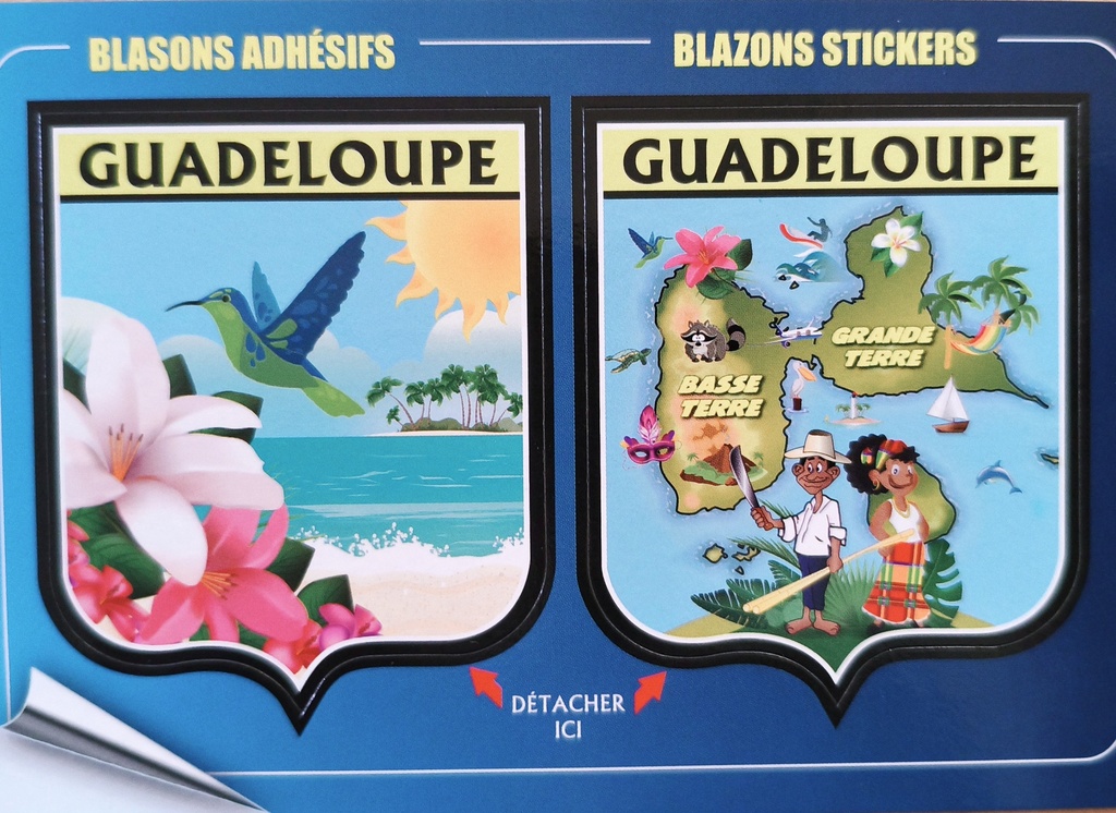 Cp 10x15 GP 971 Sticker Double Blason