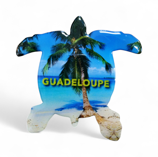 [15093] Magnet Epoxy Tortue Et Cocotier