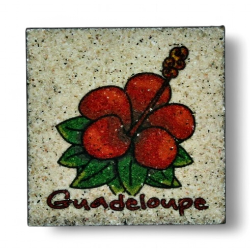 [15153] Magnet Sable Hibiscus Rouge