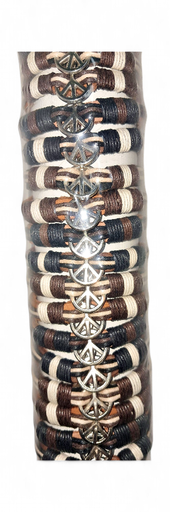 [23019] Bracelet Leather M+Peace