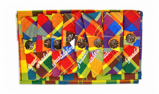 [36008] Service 8 Couverts Madras Nappe 240X140