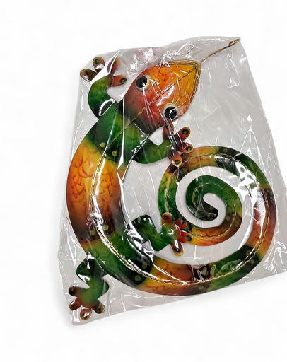 [45043] Applique Gecko Metal 30 Cm