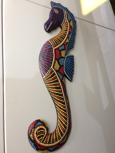 [45076] Hippocampe Peinture Point 50 Cm