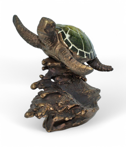 [46010] Figurine Tortue Couchée Sur Corail