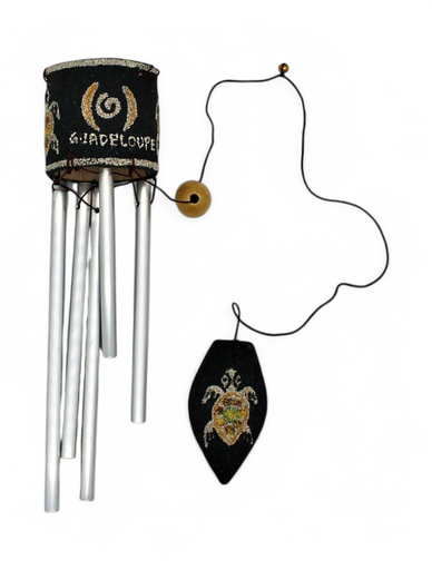 [47010] Carillon Métal 30 cm Sable Lézard Tortue