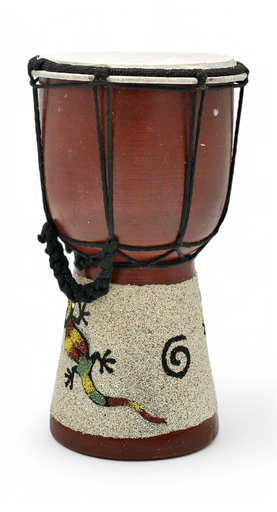[51014] Djembé Décor Sable Mix Design 20 Cm