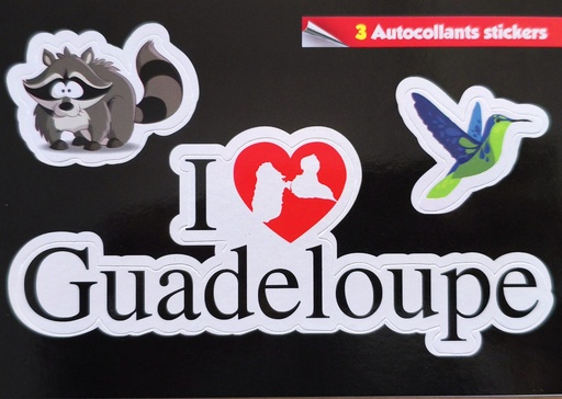 [64276] Cp 10x15 GP Sticker I Love Guadeloupe