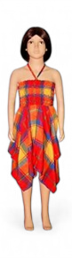 [72015] Robe enfant Pop Corn - Madras 6-10 ans Rima