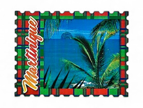 [15216] Magnet Bois Timbre Madras Rocher Du Diamant MQ