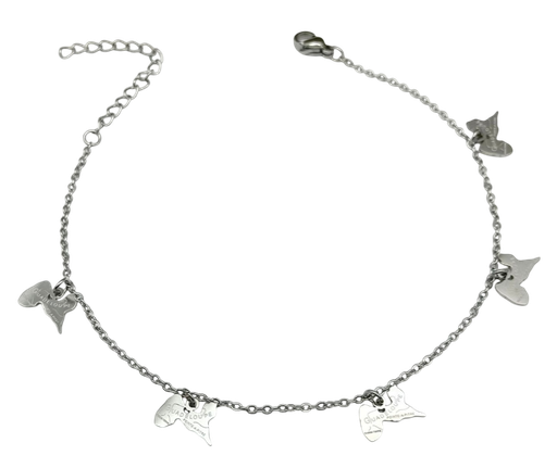 [25003] Chevillère Métal carte Couleur Argent